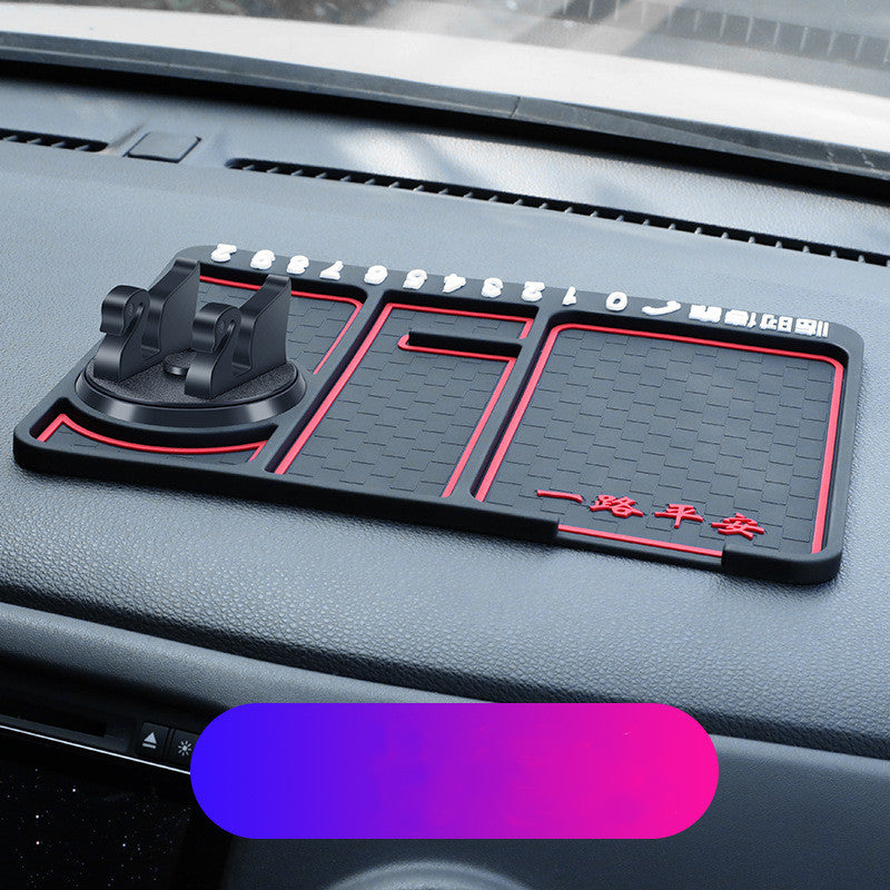 Rutschfeste Auto-Handy-Pad für 4-in-1-Auto-Parkplatz-Nummernkarte, Anti-Rutsch-Matte, Auto-Handy-Halter, klebrige Anti-Rutsch-Dash-Telefonhalterung