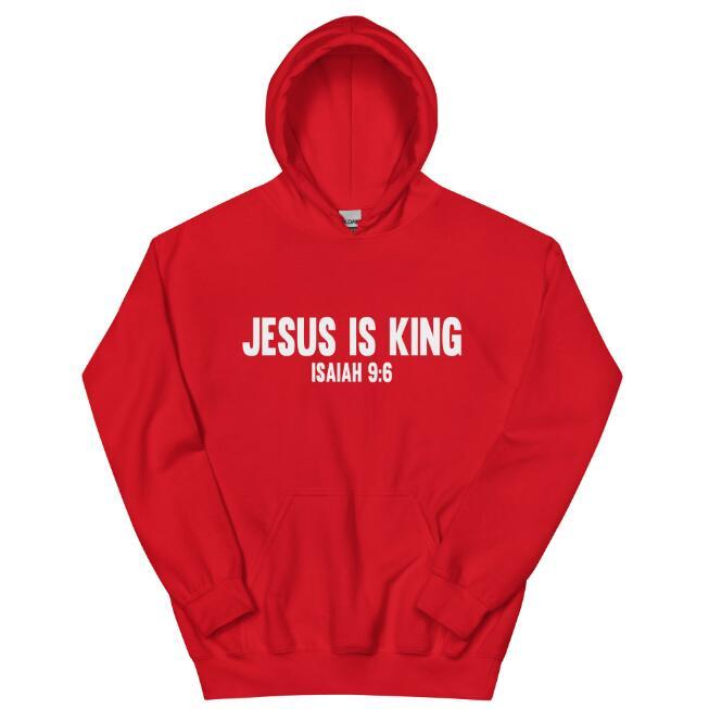 Jesus Is King European And American Printed Hoodie