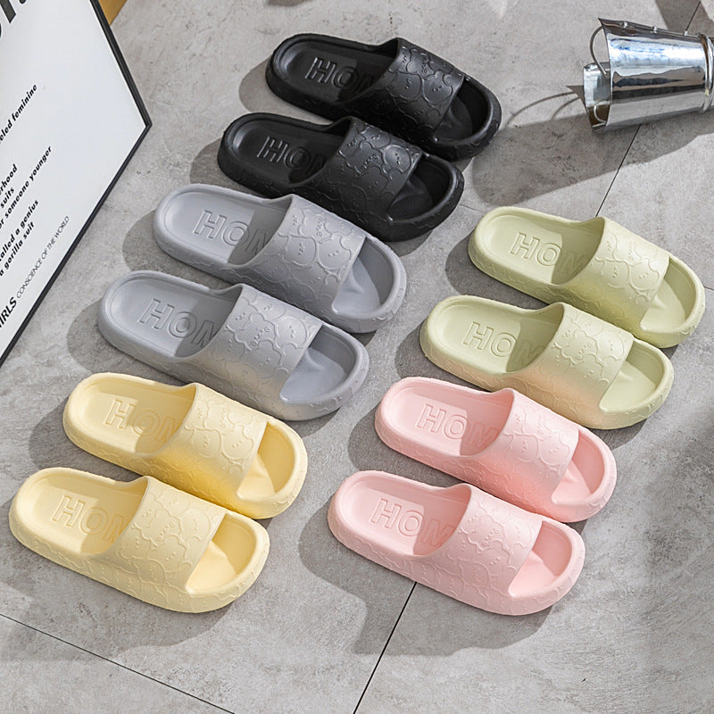 Unisex Household Bathroom Deodorant Outer Wear Thick Slippers