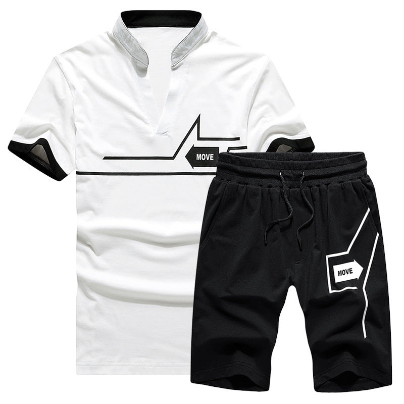 T-Shirt Five Shorts Comfortable Casual Two Piece Set