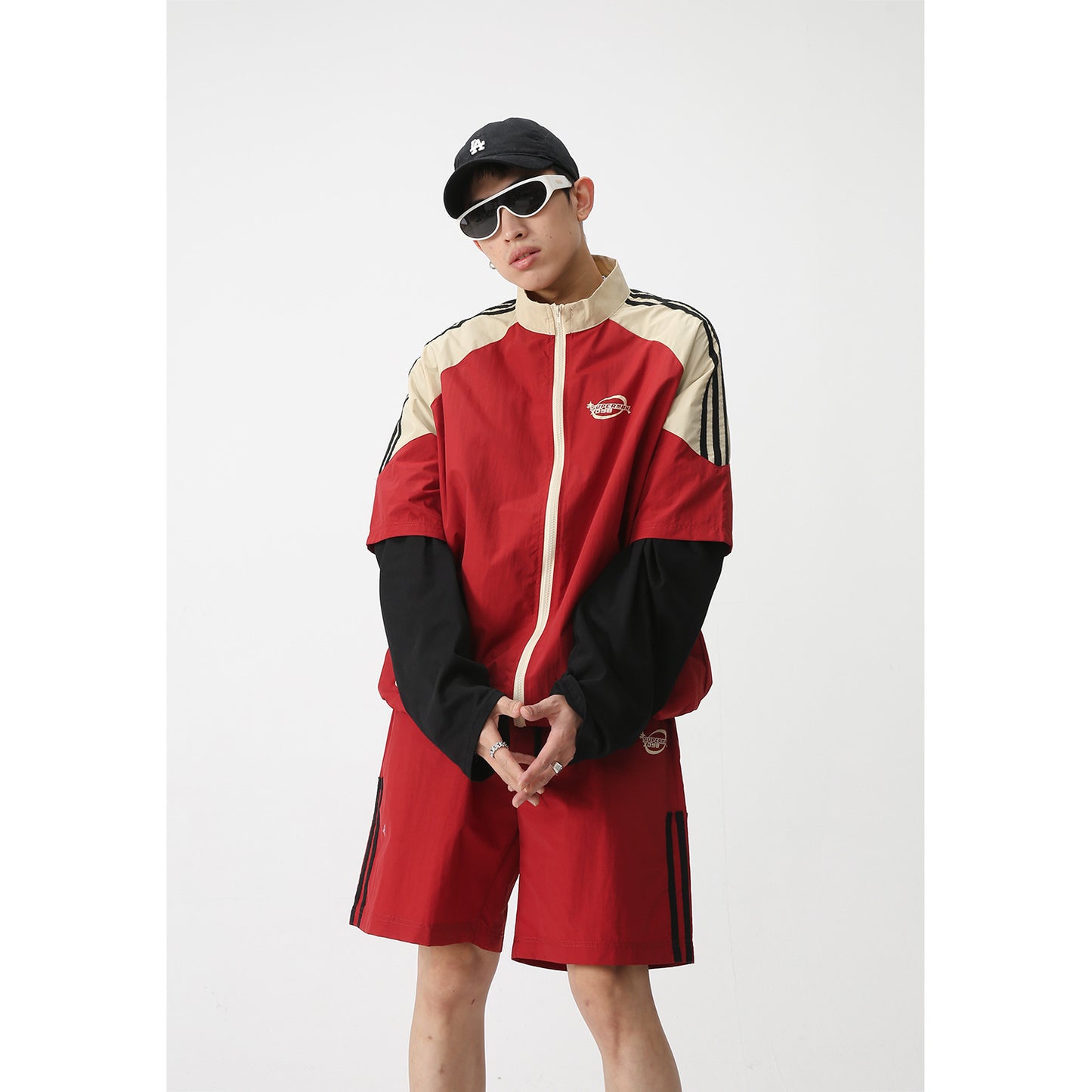 Men's New Casual Sports Style Contrast Set Shorts And Coat