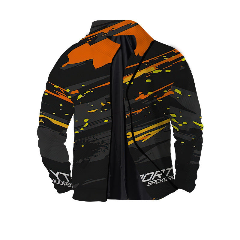 Men's Twill Digital Printing 3D Zipper Jacket