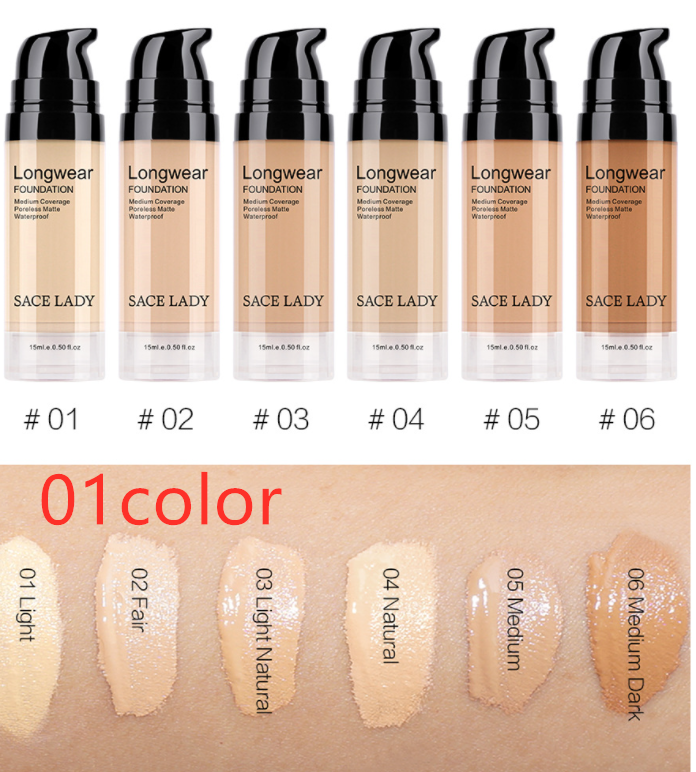 Liquid Foundation Natural Concealer Long Lasting Moisturizing Waterproof Sweat