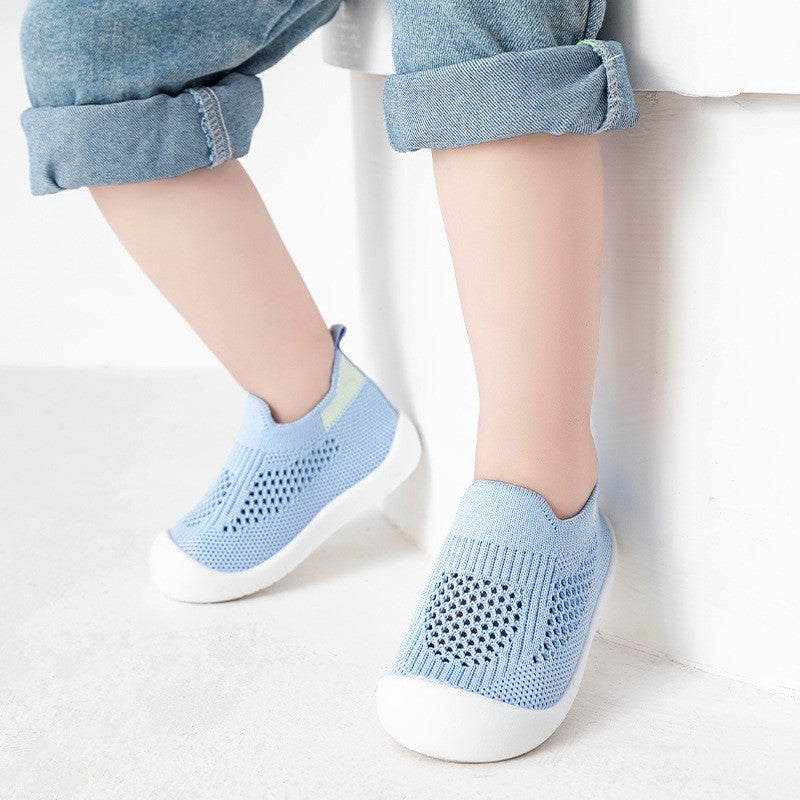 Baby Toddler Shoes Soft Bottom Non-slip Lightweight Flying Woven Shoes