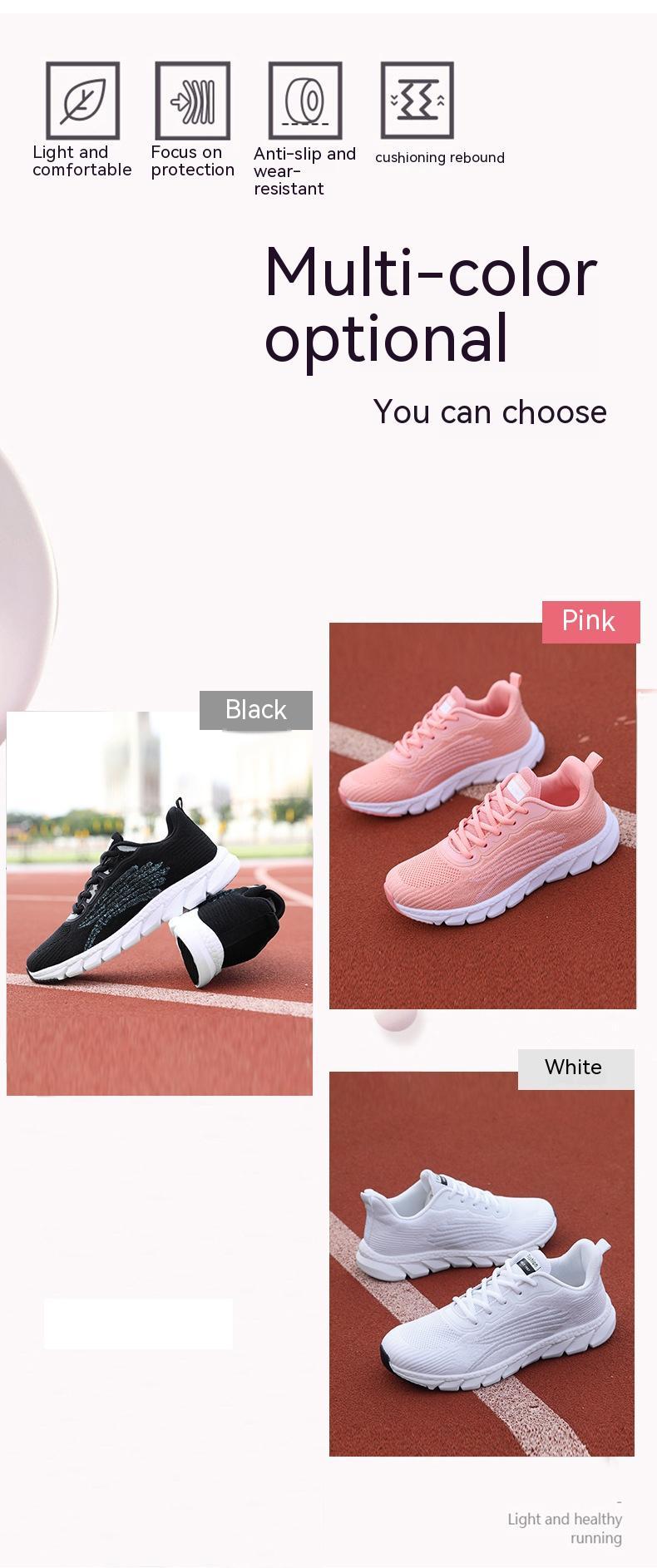 Men's And Women's Flying Woven Breathable Running Shoes Couple's Casual Sneakers