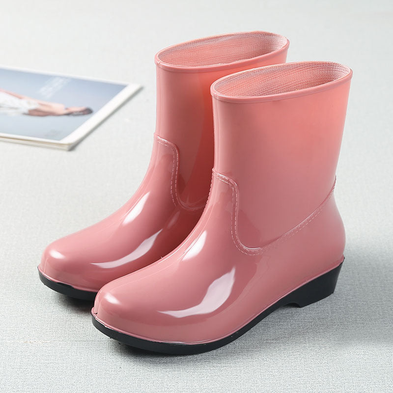 Four Seasons Rain Boots Women's Short Boots Fashion Waterproof