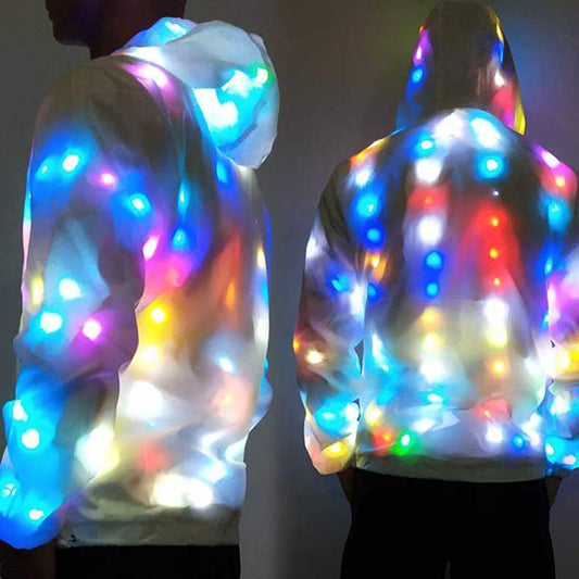 Men LED Luminous Clothes Colorful Jacket