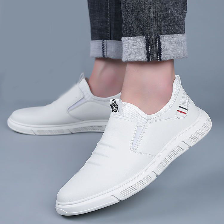 Men Shoes Black White Flats Walking Shoes