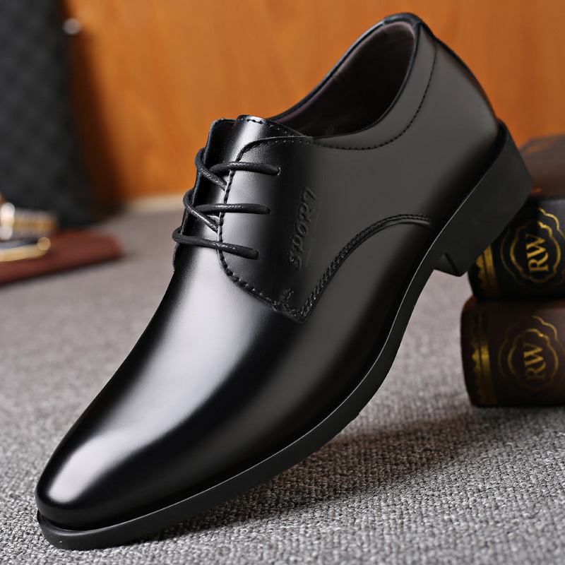 Men's British Korean Style Casual All Match Soft Leather Shoes