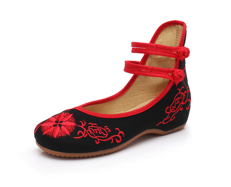 Elegant Height Increasing Insole Women's Single Cloth Shoes