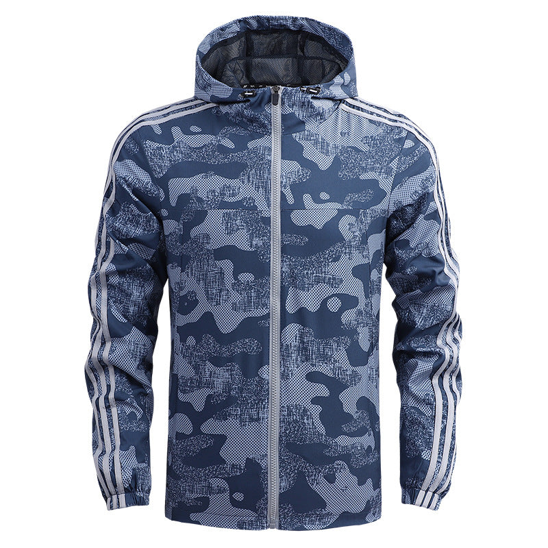 Men's Thin Camouflage Hooded Jacket