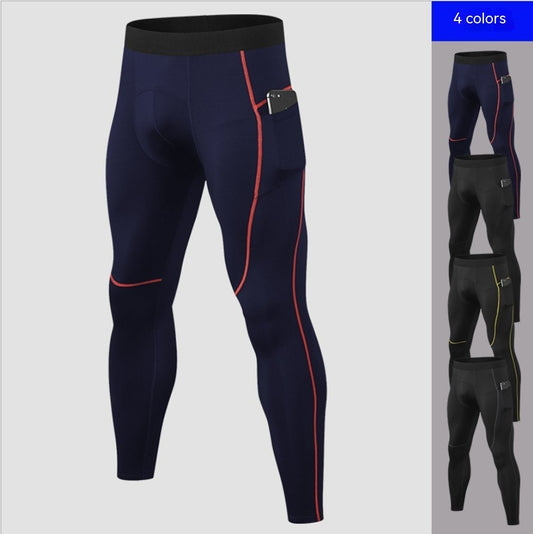 Men's Fashion Casual Fitness Training High Elastic Tight Trousers