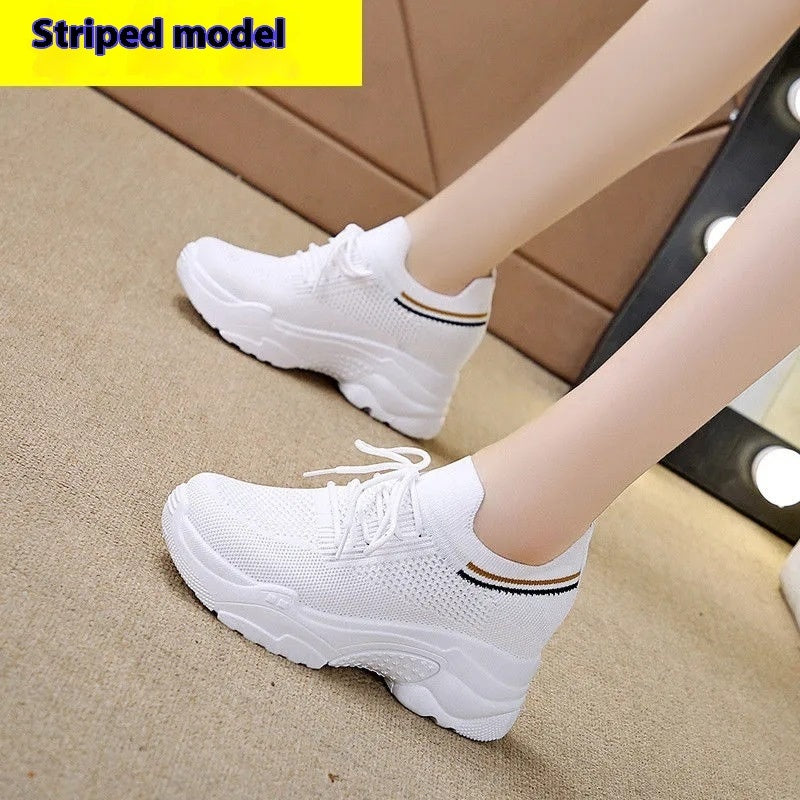 Fly Woven Mesh Casual Sneaker Breathable Platform Shoes