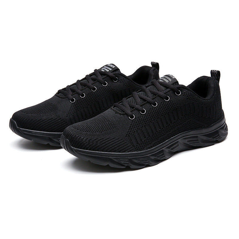 Fashion Flying Woven Breathable Men's Leisure Sports Youth Running Shoes