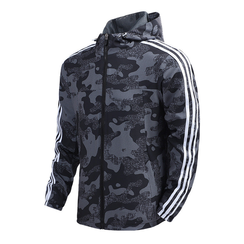 Men's Thin Camouflage Hooded Jacket