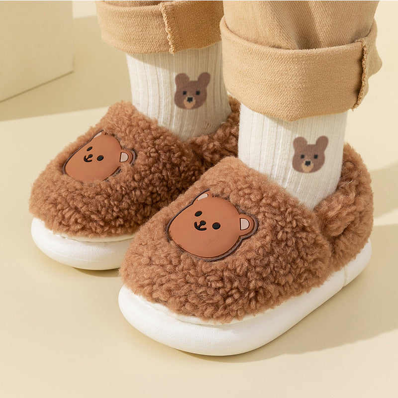 Children's Cotton Slippers, Autumn And Winter Cartoon Indoor Furniture