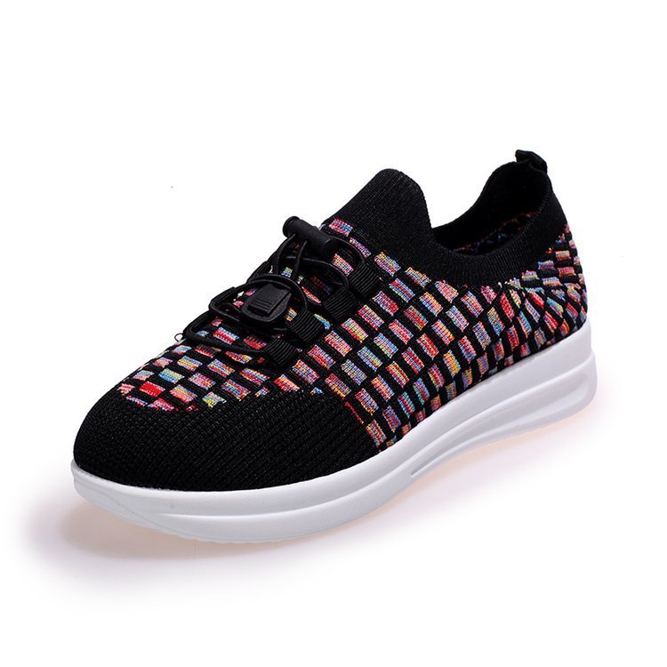 Casual Fashion Running Shoes Flying Woven Women's Breathable Shoes