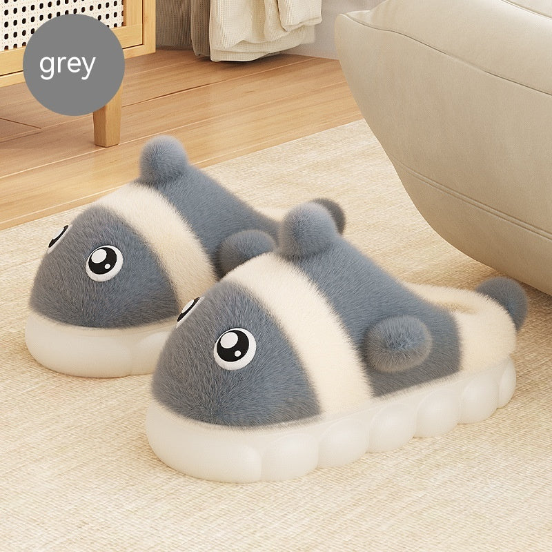 Home Warm Parent-child Cute Fluffy Slippers