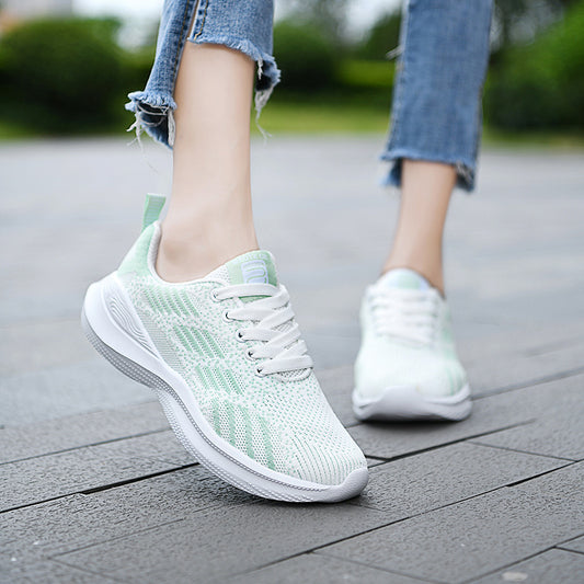 Flying Woven Flat Bottom Sports Casual Shoes