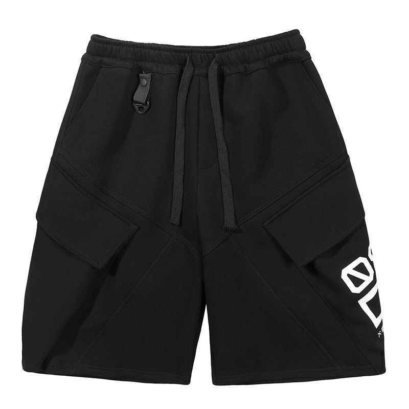 Spliced Large Pocket Shorts For Men