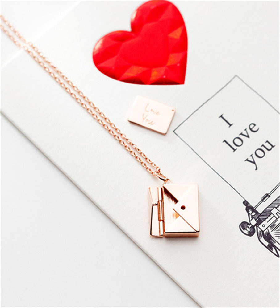 Texto personalizado amor carta sobre colgante confesión medallón collar joyería Regalos especiales para mujeres adolescentes novia esposa amante