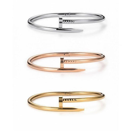 Nail Bracelet Plating 18K Rose Gold Bracelet