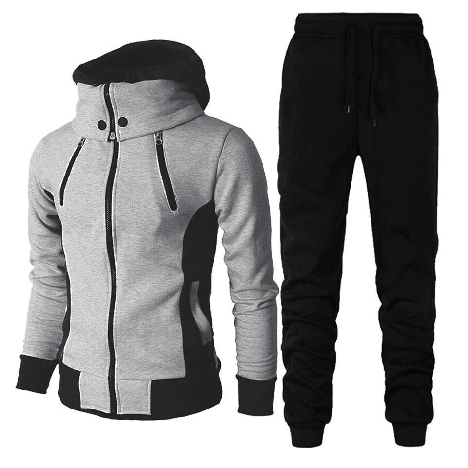 New Men's Suits Casual Hooded Sweater Thickened