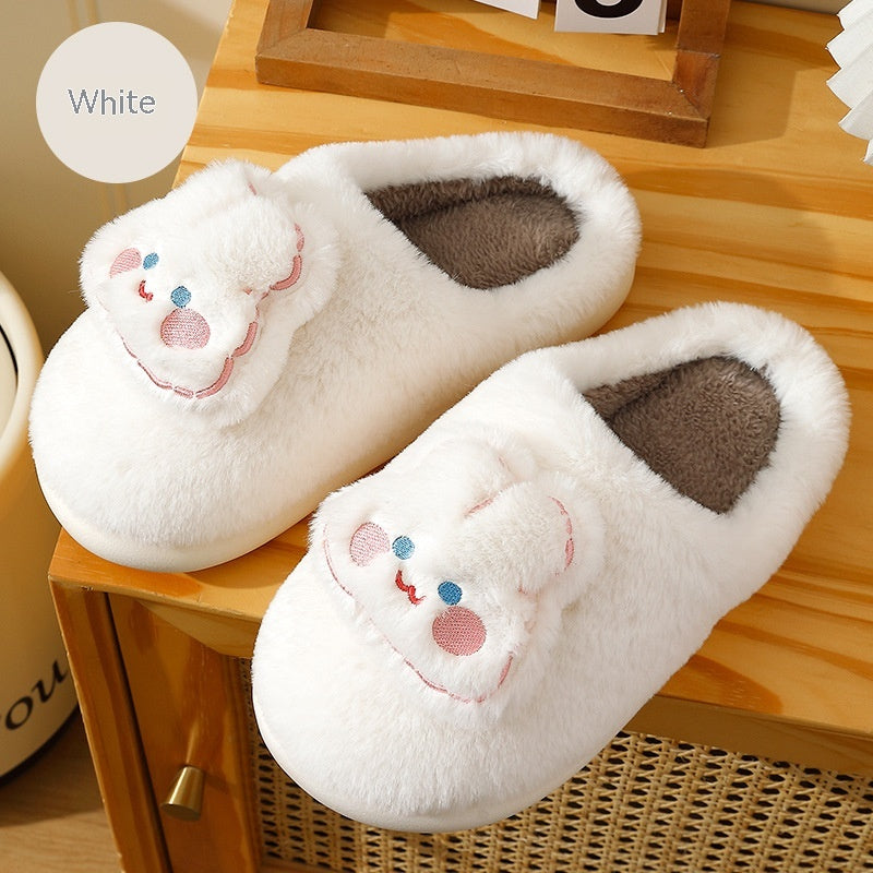 Home Warm Parent-child Cute Fluffy Slippers