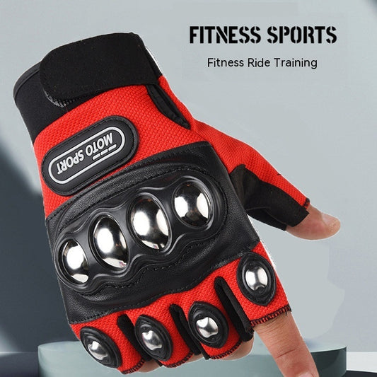 Outdoor Sports Breathable Non-slip Long Finger Half Finger Touch Screen Riding Gloves