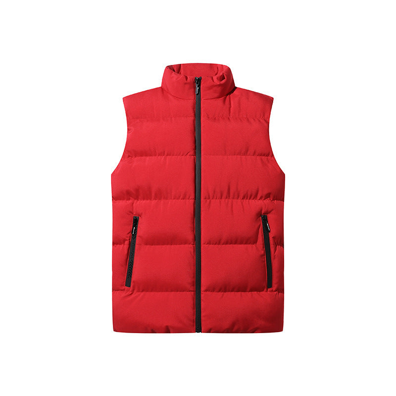 Men's Autumn And Winter Leisure Fashion Zipper Solid Color Vest