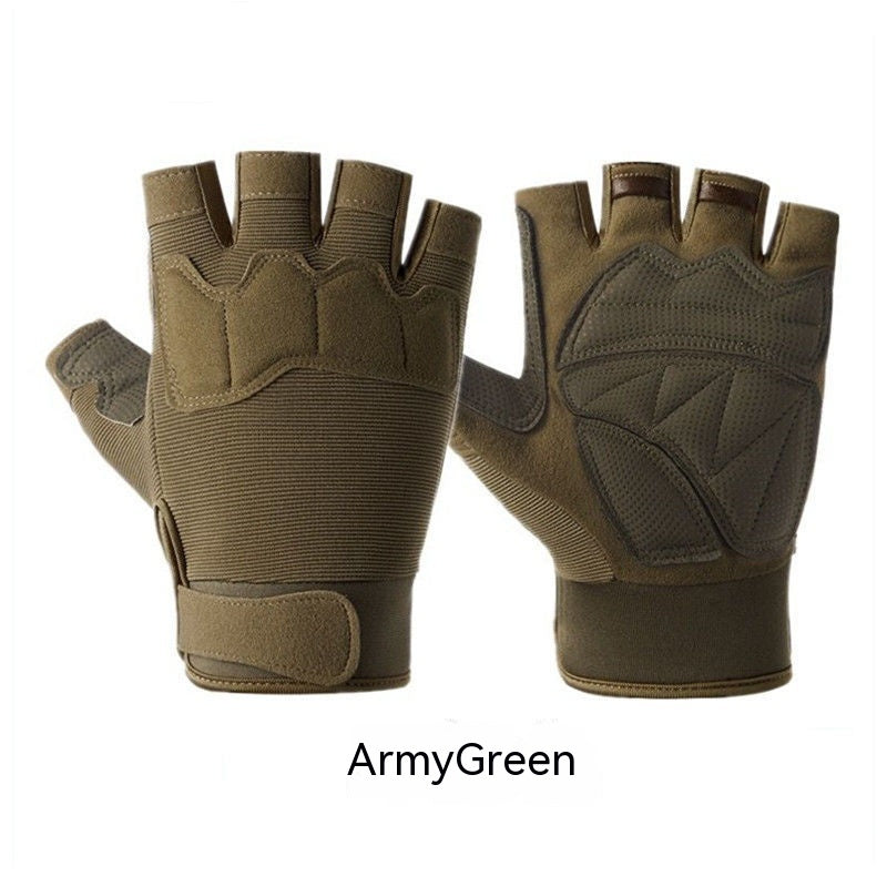 Men's And Women's Camouflage Short Finger Outdoor Sports Motorcycle Riding Gloves