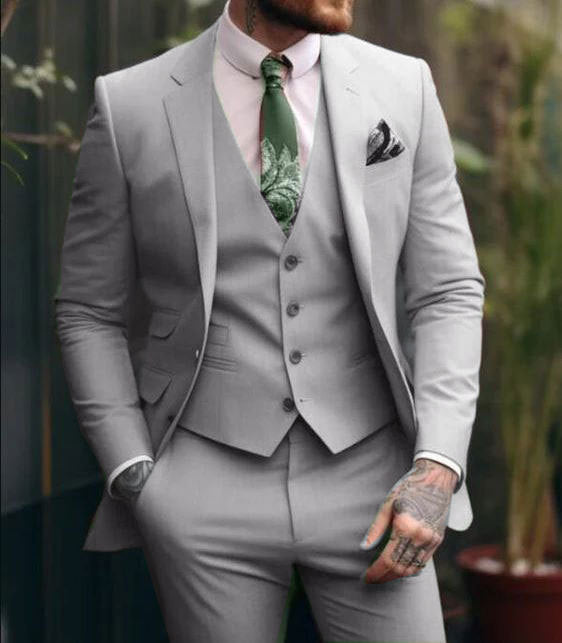 Plus-sized Plus Size Slim Fit Suit Three-piece Suit