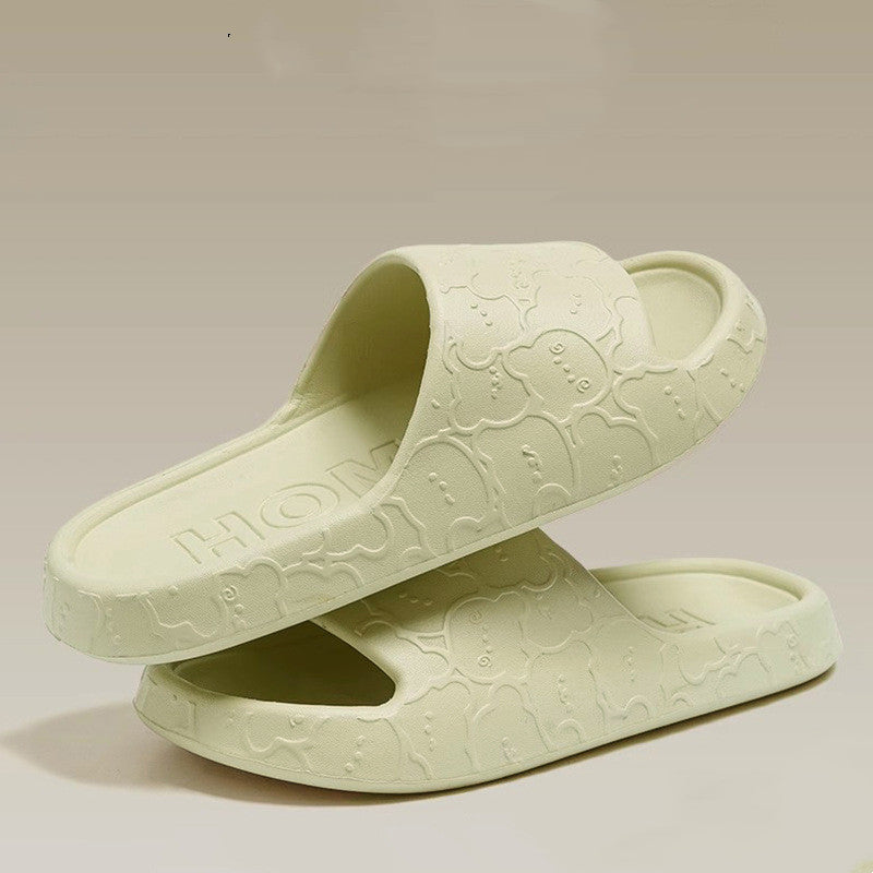 Unisex Household Bathroom Deodorant Outer Wear Thick Slippers