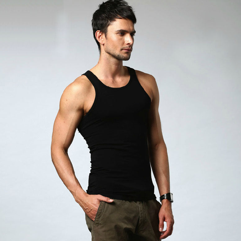 Men's Sports Jersey Stretch Cotton Vest