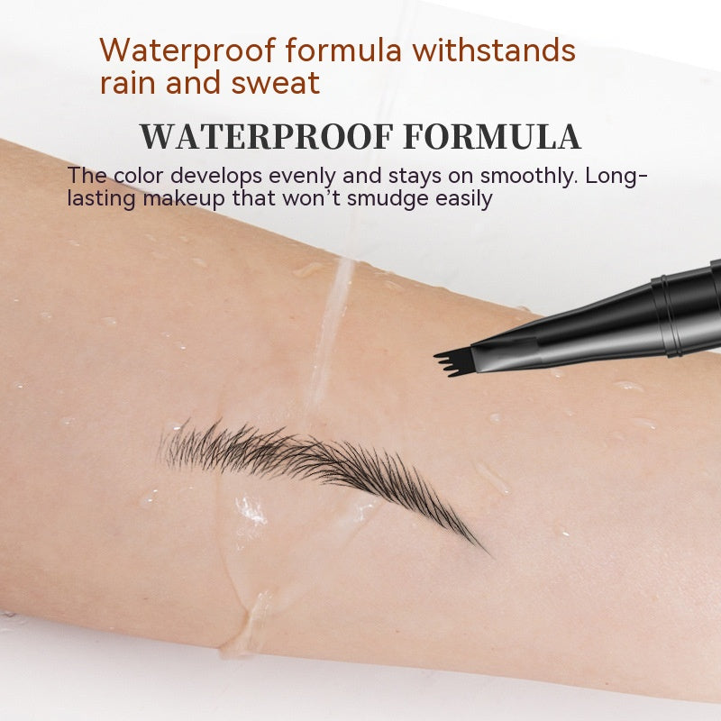 Four-fork Eyebrow Pencil Waterproof Sweat-proof Not Smudge