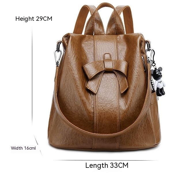 Women's Backpack New Korean Style Fashion Multipurpose Cute Bow Travel