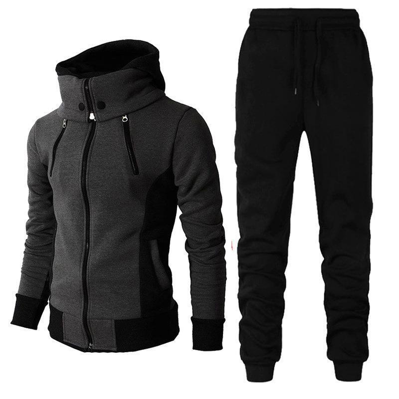 New Men's Suits Casual Hooded Sweater Thickened