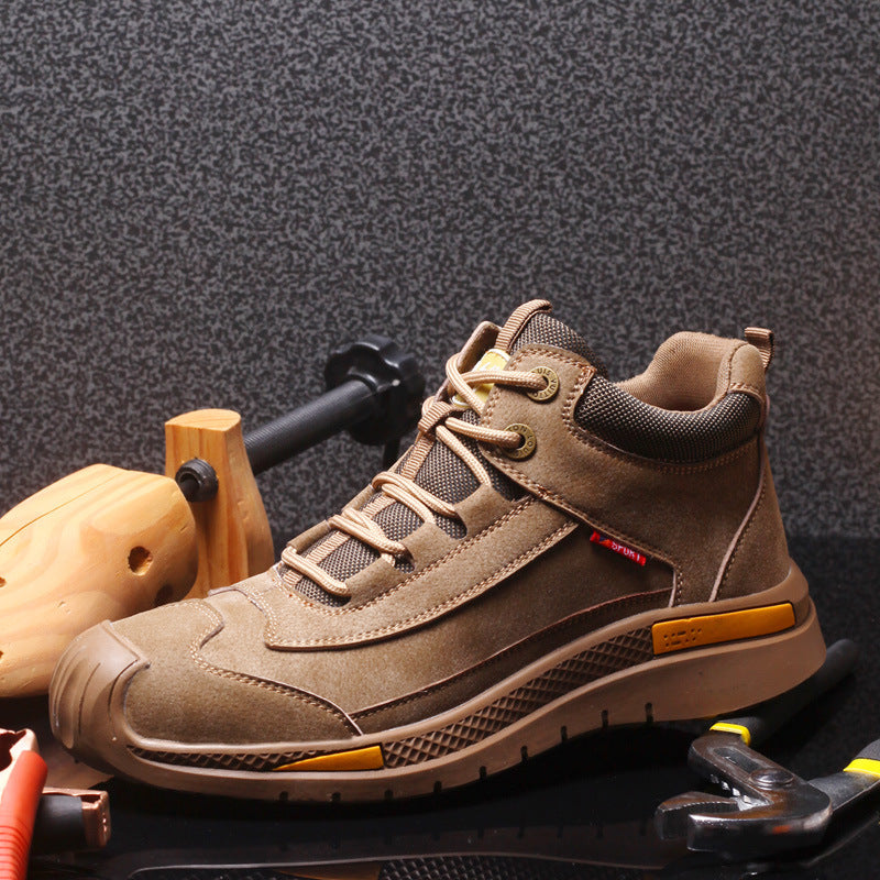 Protective Shoes With Steel Toe And High Top To Prevent Impact And Wear