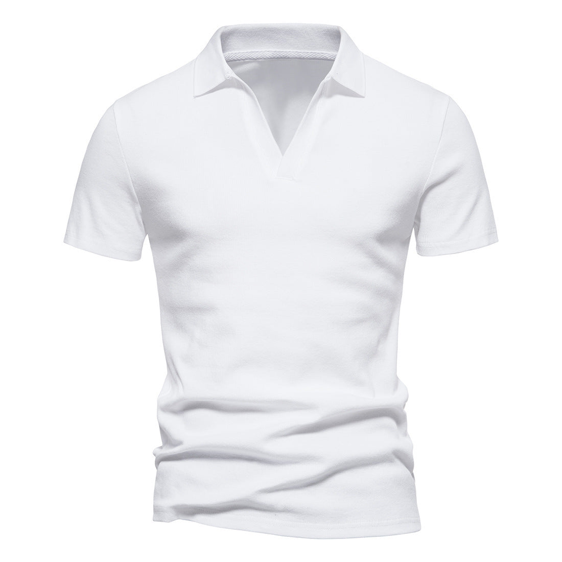 Henley Shirt Men's Short-sleeved T-shirt Henry Collar American Retro Men's Workout Top