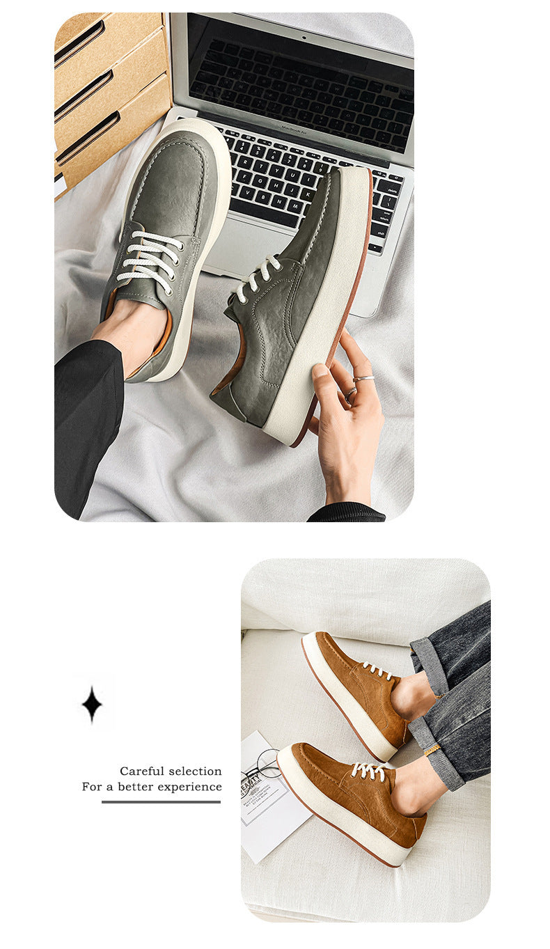 Casual Men's Lace-up Platform Casual Shoes