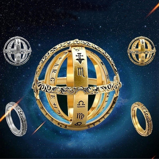 Ball-Shaped Flipped And Deformed Universe Ring Jewelry