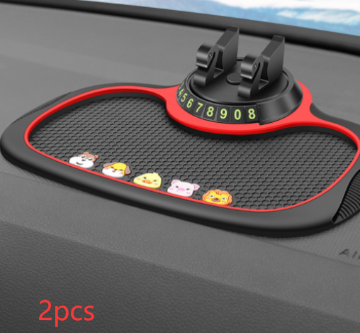 Rutschfeste Auto-Handy-Pad für 4-in-1-Auto-Parkplatz-Nummernkarte, Anti-Rutsch-Matte, Auto-Handy-Halter, klebrige Anti-Rutsch-Dash-Telefonhalterung