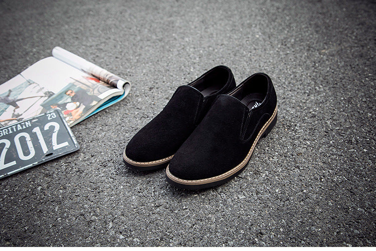 Men's Shoes Frosted Round Toe Men's Casual Leather Shoes For Men