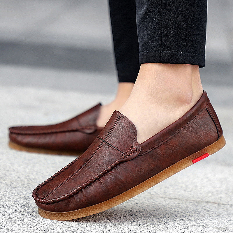 Spring New Men's Casual Lazy Small Leather Shoes