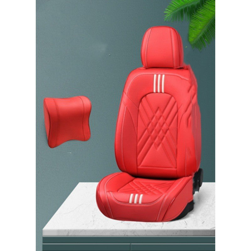 Leather Car Seat Cushion All Wrapped Cartoon Seat Cover