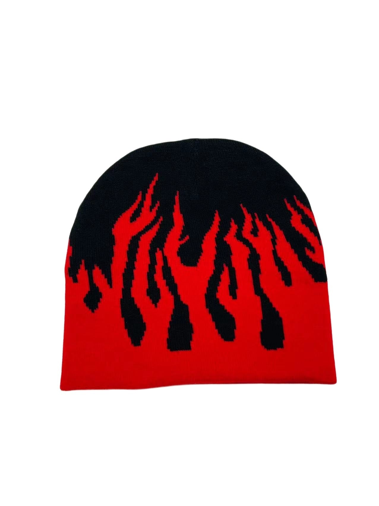 Knitted Hat Hip-hop Street Flame Sleeve Cap