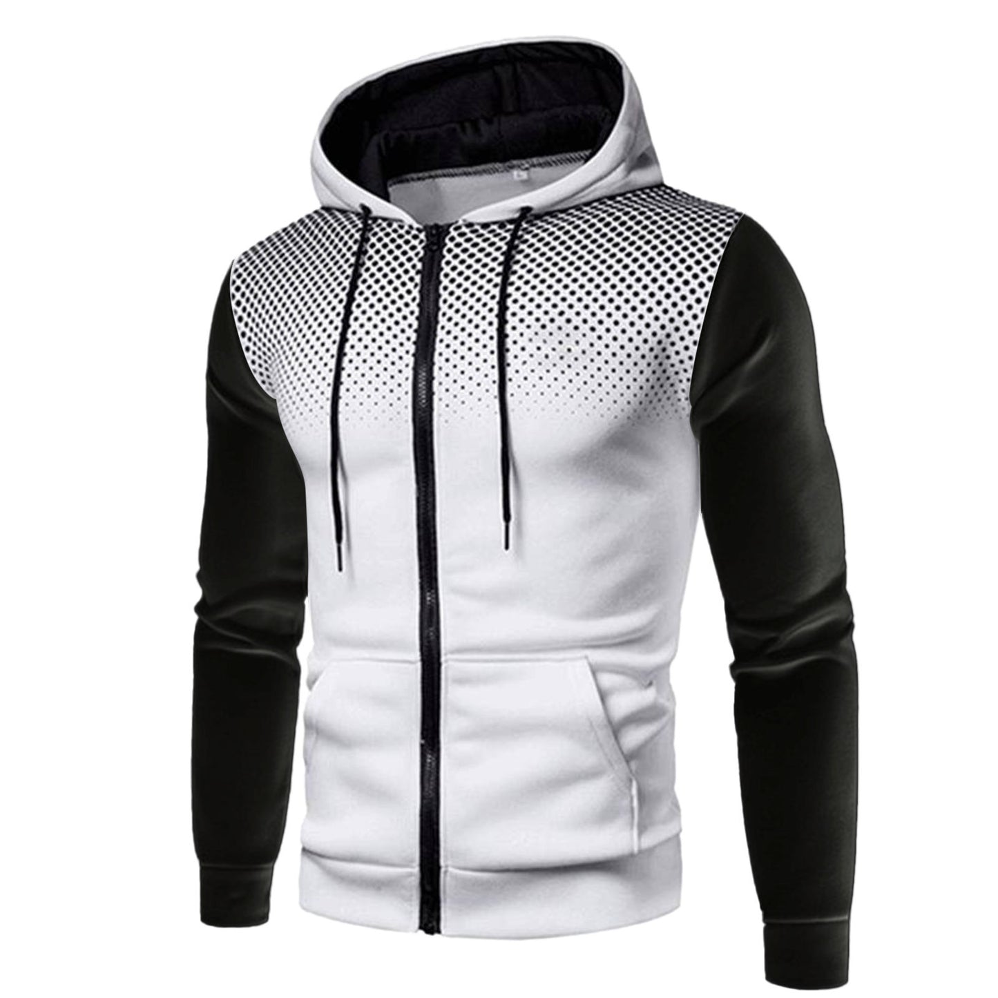 Men's Zipper Hooded Panel Sweatshirt