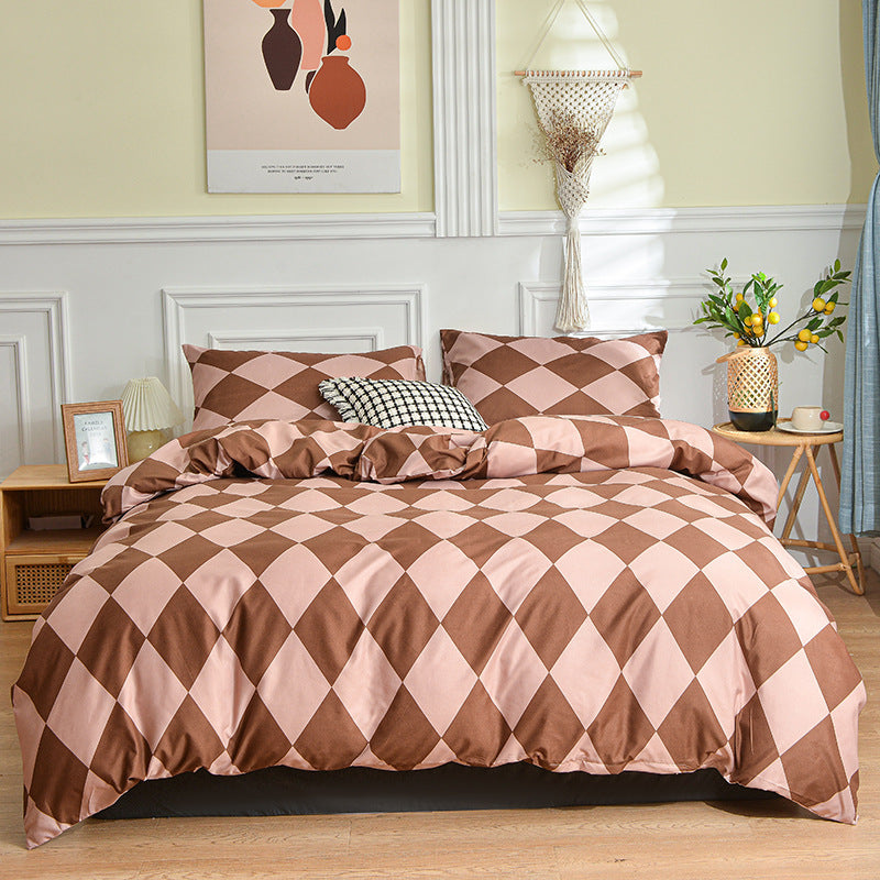 Brushed Single Duvet Cover Student Dormitory Quilt Cover Bedding