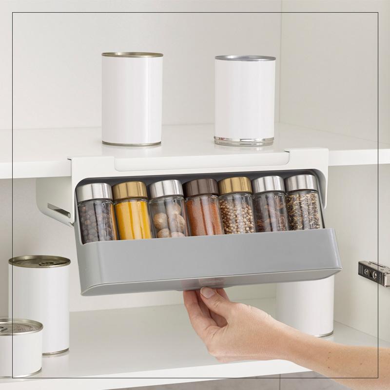 Organizador de especias autoadhesivo de pared para cocina